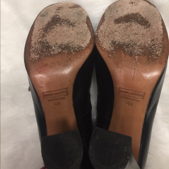 MARC JACOBS Patent Leather Mary Jane Heel Bluish - Picture 5 of 6